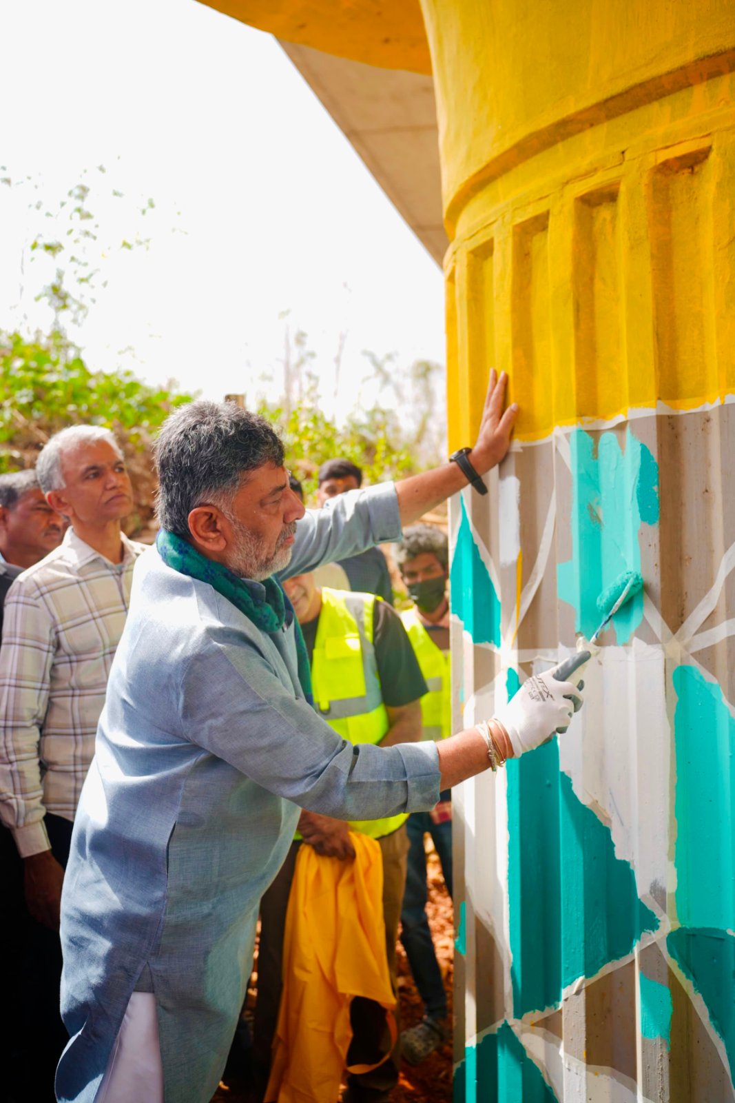 CM D.K. Shivakumar at the Freedom From Waste launch, Hebbal Junction